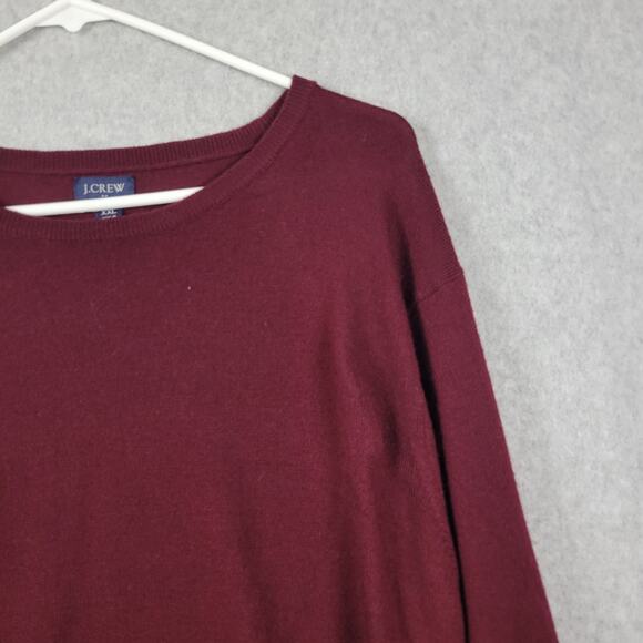 J. CREW Wool Acrylic Knit Burgundy Red Long Sleeve Preppy Sweater Men's XXL 2xl - Picture 4 of 12
